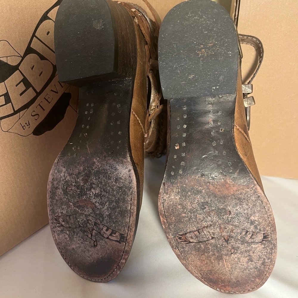 Freebird by Steven Brown Heeled Boots with Distressed Leather - Picture 6 of 11